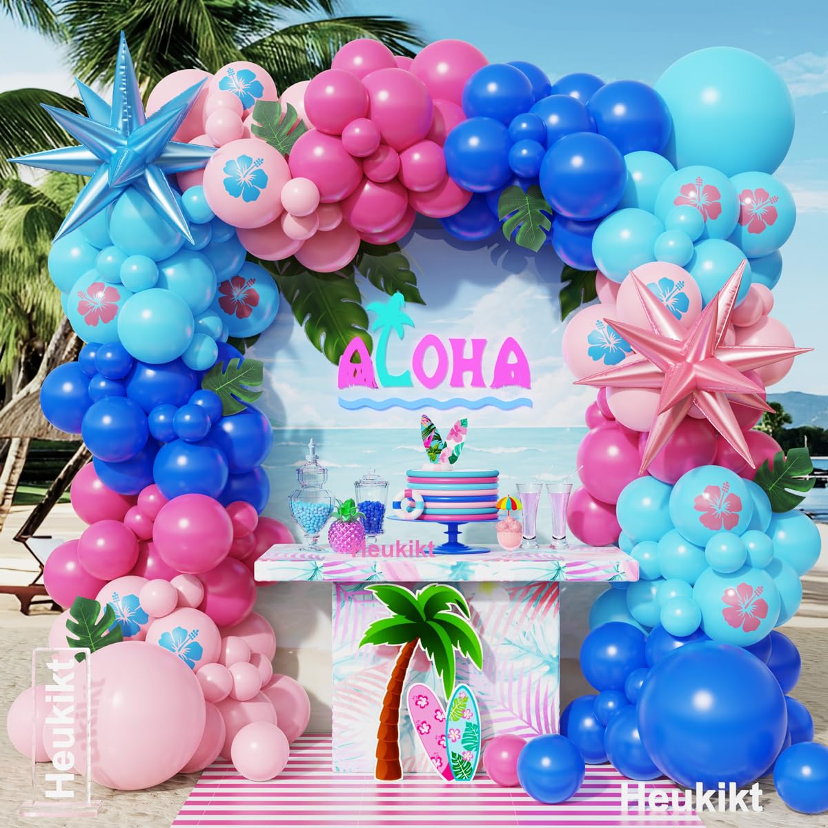 Amazon.com: 147Pcs Royal Blue and Pink Balloon Garland Arch Kit
